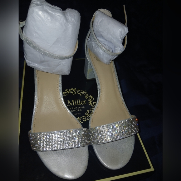 J. Miller Silver Rhinestone Heels - Picture 3 of 7